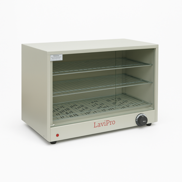 LaviPro Electric Patties Hot Case | 50-Piece Capacity Sliding Door Food Warmer Jumbo | 1100W Commercial Puff Warmer Oven for Bakery & Fast Food Counter | Grey Finish | Adjustable Thermostat | Made in India - Image 3